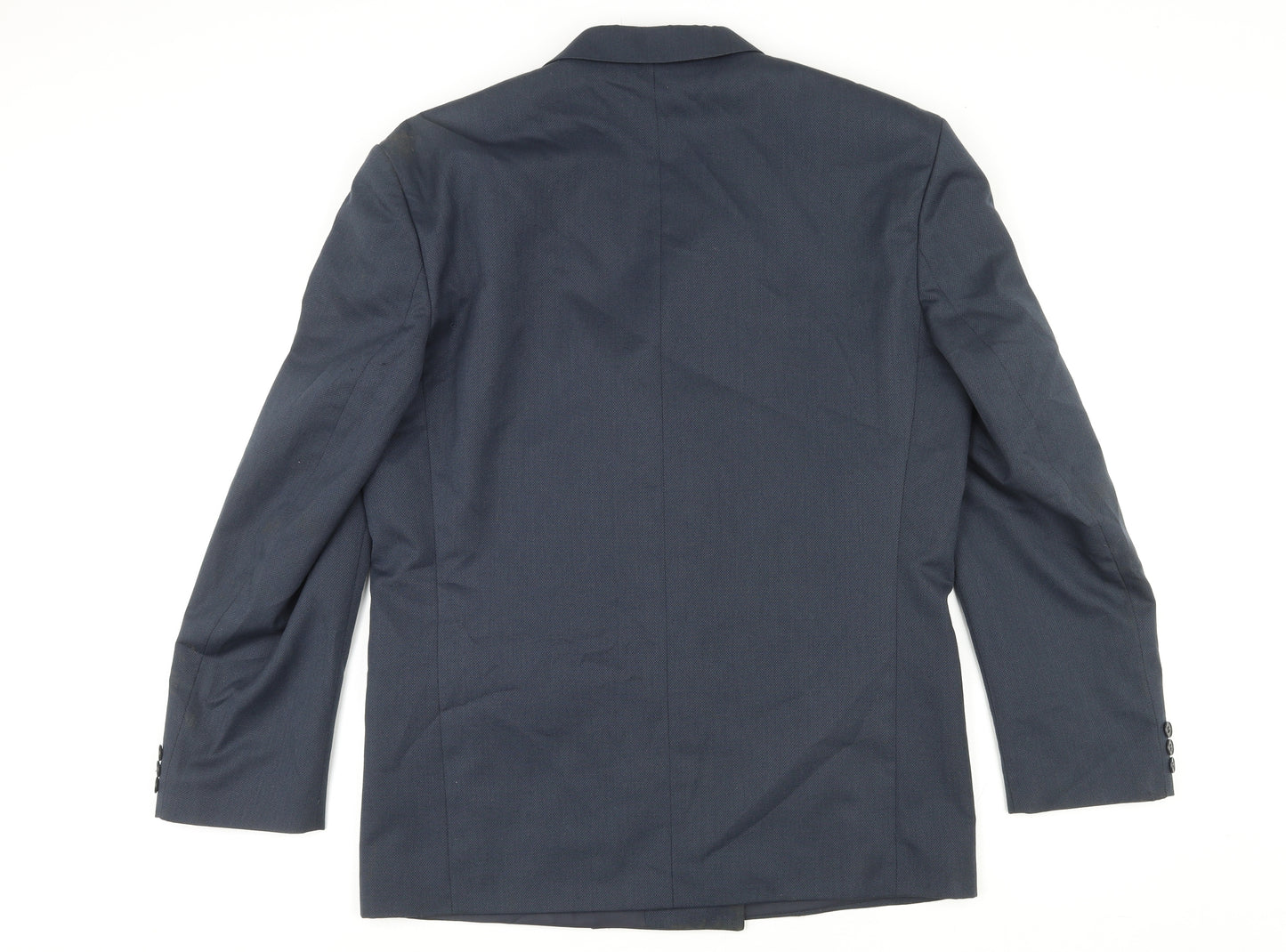 Burton Mens Blue Polyester Jacket Suit Jacket Size 40 Regular