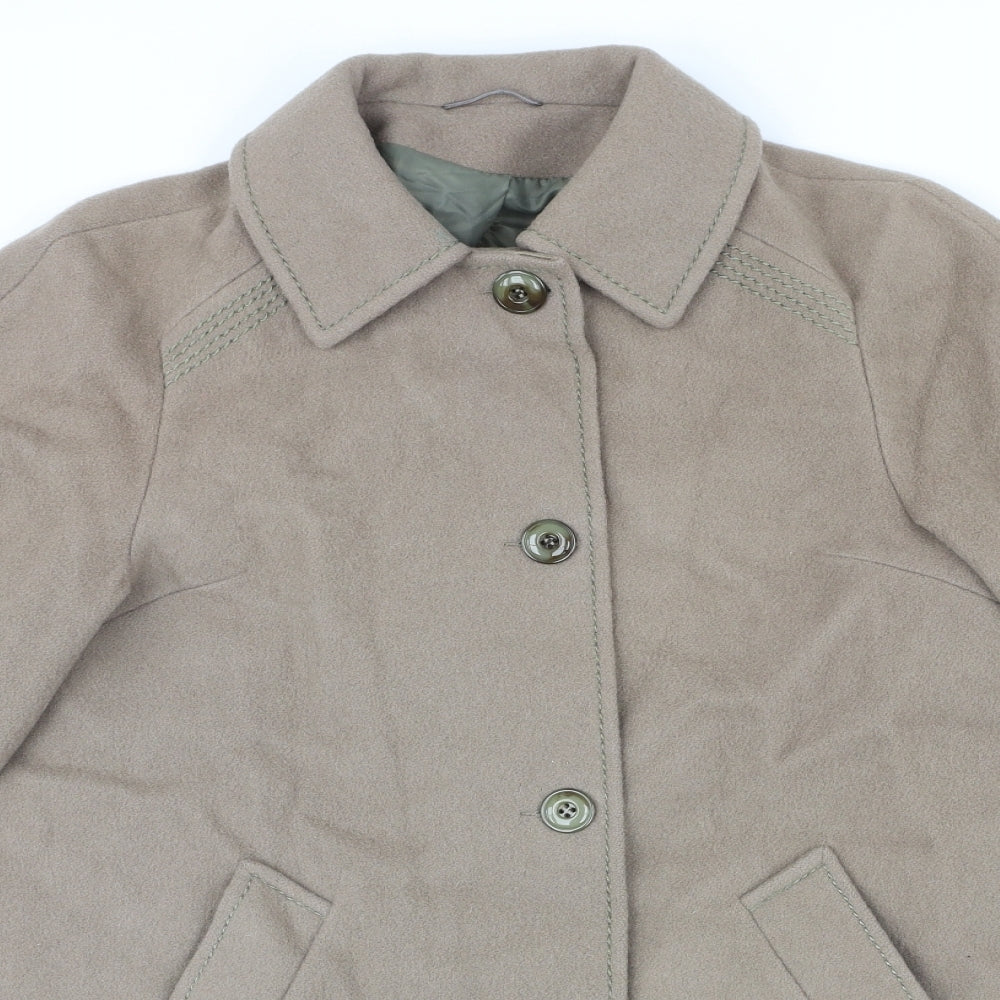 Debenhams Womens Beige Jacket Size 10 Button