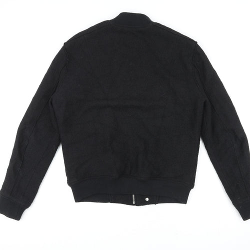 Topman Mens Black Jacket Size S Zip
