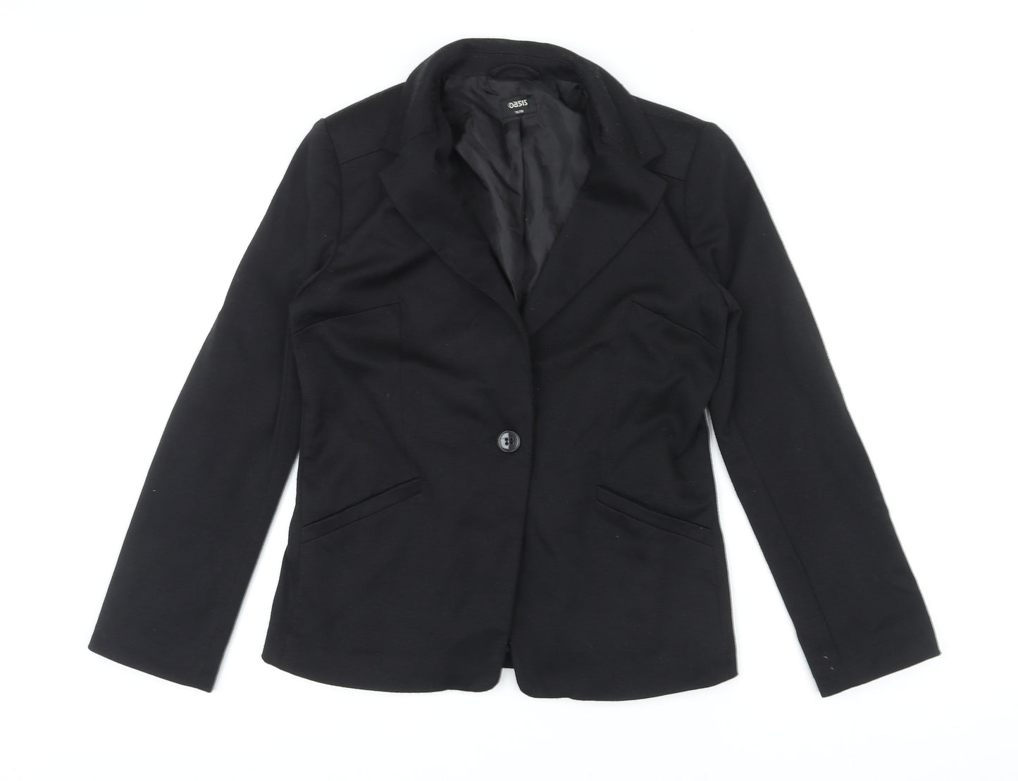 Oasis Womens Black Jacket Blazer Size 10 Button