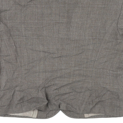 NEXT Womens Brown Geometric Jacket Blazer Size 10 Button