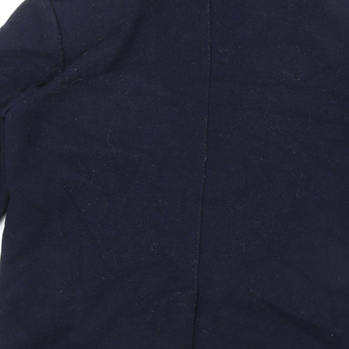 H&M Womens Blue Biker Jacket Size 8 Zip