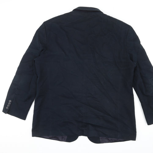 Marks and Spencer Mens Blue Cotton Jacket Blazer Size 46 Regular