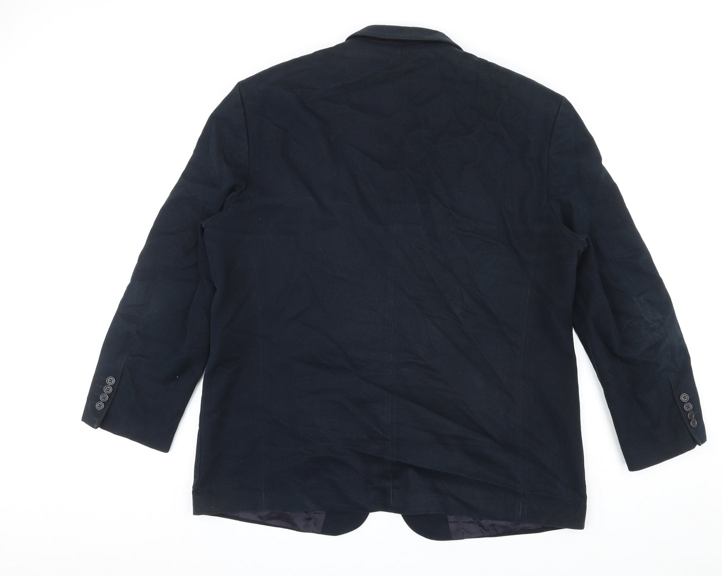 Marks and Spencer Mens Blue Cotton Jacket Blazer Size 46 Regular