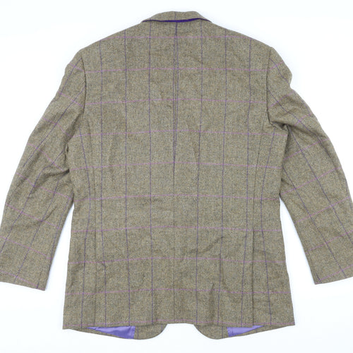 Gurteen Esquire Mens Multicoloured Check Wool Jacket Blazer Size 44 Regular