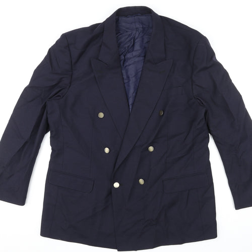 James Barry Mens Blue Polyester Jacket Blazer Size 44 Regular