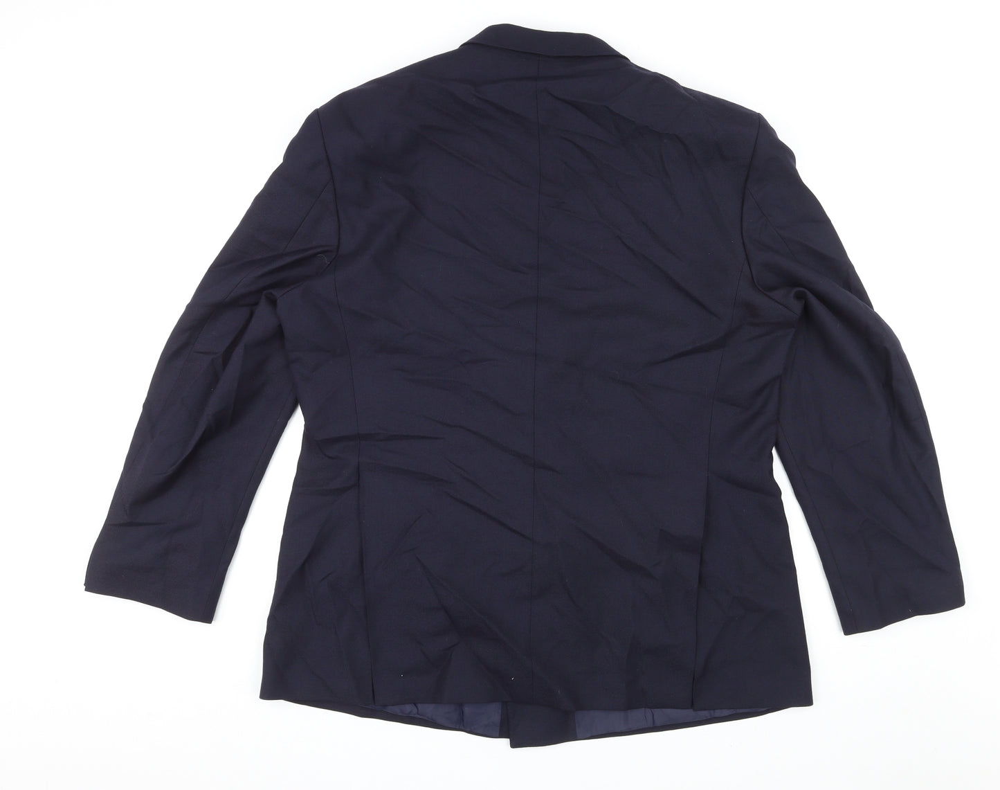 James Barry Mens Blue Polyester Jacket Blazer Size 44 Regular