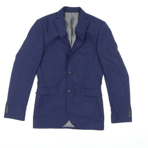 NEXT Mens Blue Polyester Jacket Suit Jacket Size 34 Regular