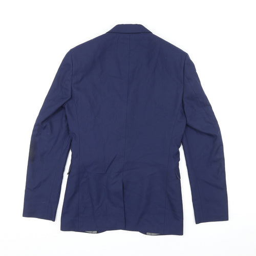 NEXT Mens Blue Polyester Jacket Suit Jacket Size 34 Regular