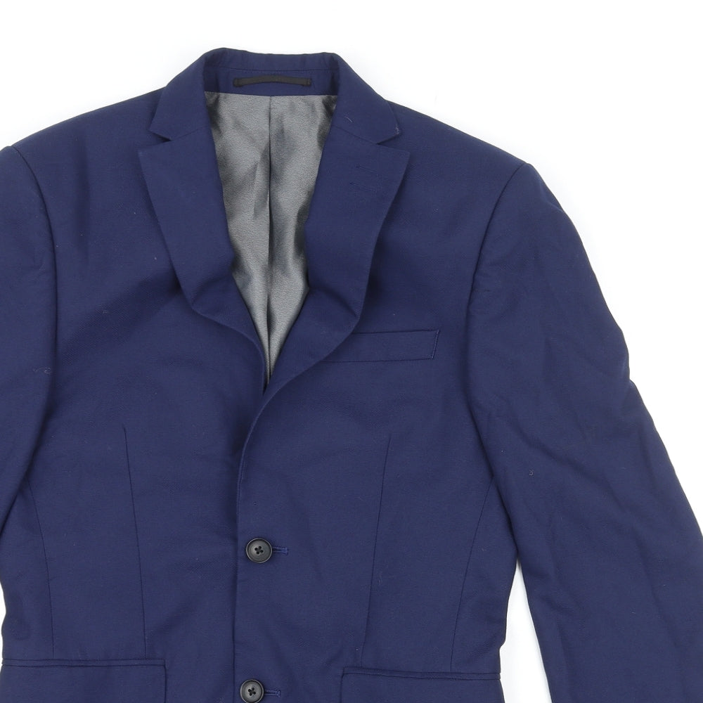 NEXT Mens Blue Polyester Jacket Suit Jacket Size 34 Regular