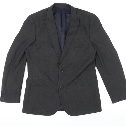 NEXT Mens Grey Polyester Jacket Suit Jacket Size 42 Regular
