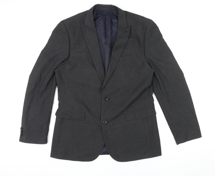 NEXT Mens Grey Polyester Jacket Suit Jacket Size 42 Regular