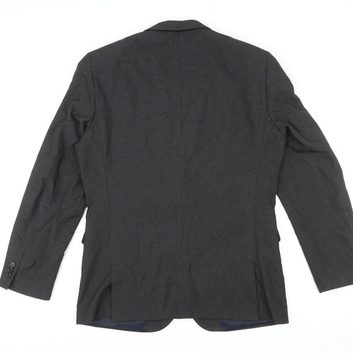 NEXT Mens Grey Polyester Jacket Suit Jacket Size 42 Regular