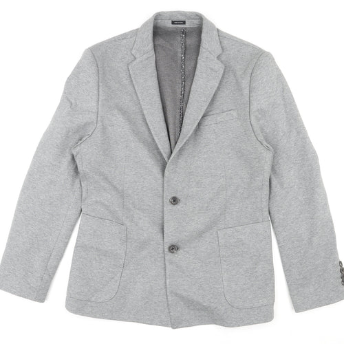 J.Ferrar Mens Grey Cotton Jacket Blazer Size M Regular