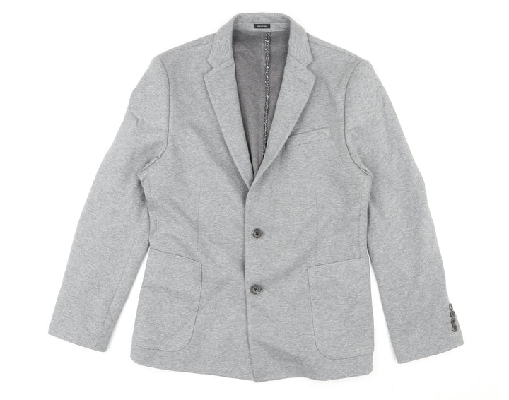 J.Ferrar Mens Grey Cotton Jacket Blazer Size M Regular