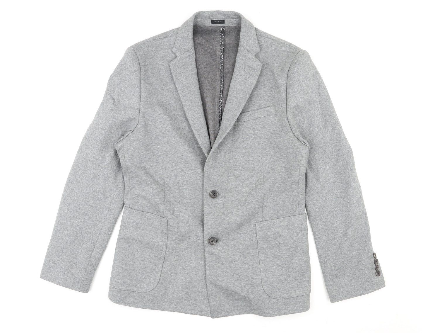 J.Ferrar Mens Grey Cotton Jacket Blazer Size M Regular