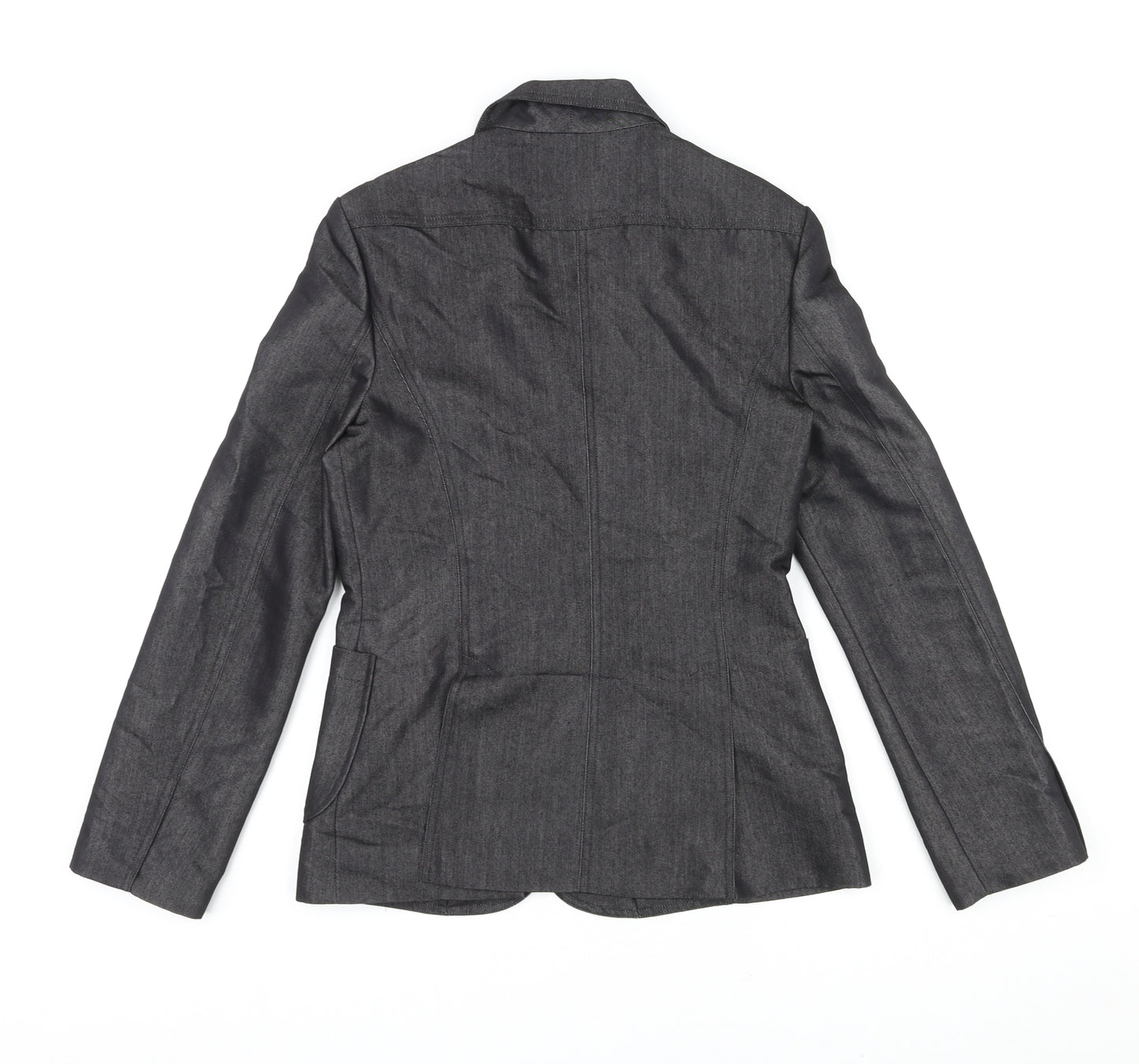 Mango Womens Black Jacket Blazer Size 12 Button