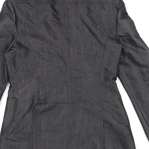 Mango Womens Black Jacket Blazer Size 12 Button