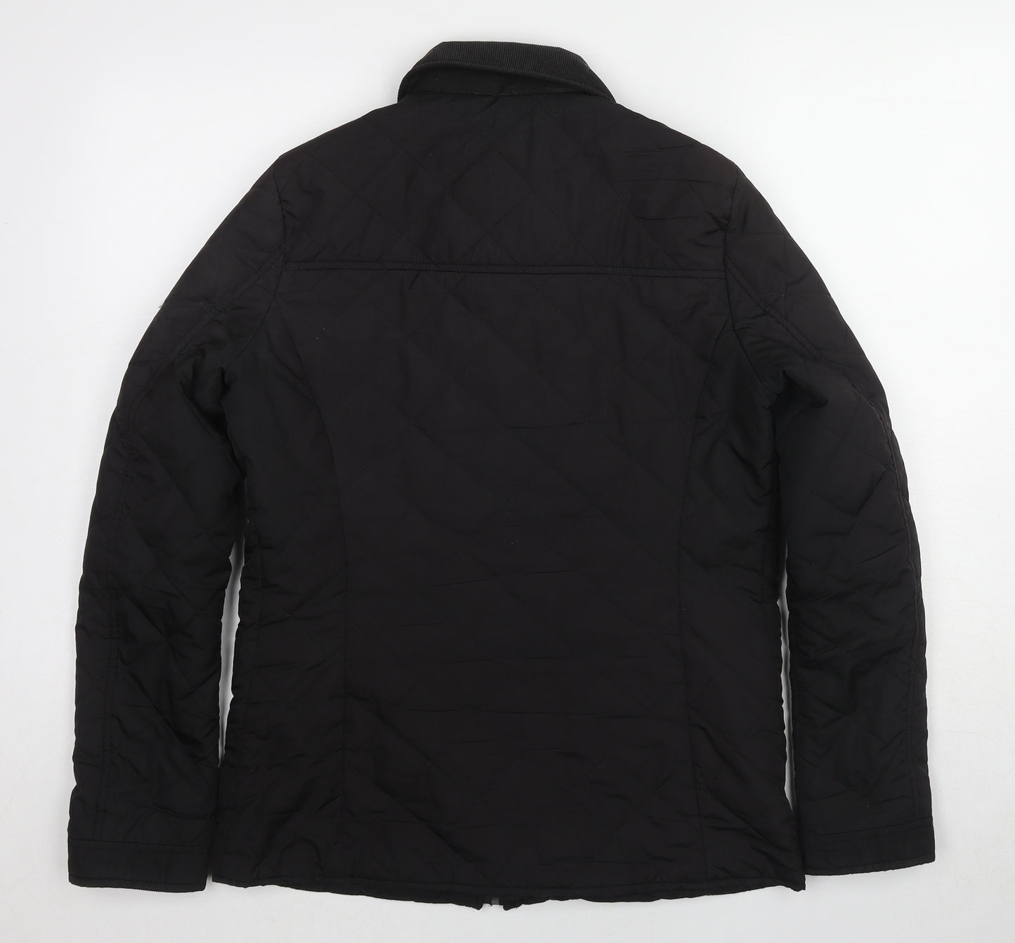 Dorothy Perkins Womens Black Quilted Jacket Size 10 Zip