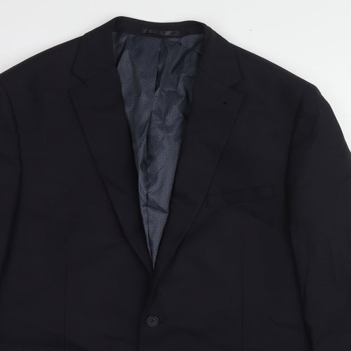 Brook Taverner Mens Black Polyester Jacket Suit Jacket Size 46 Regular