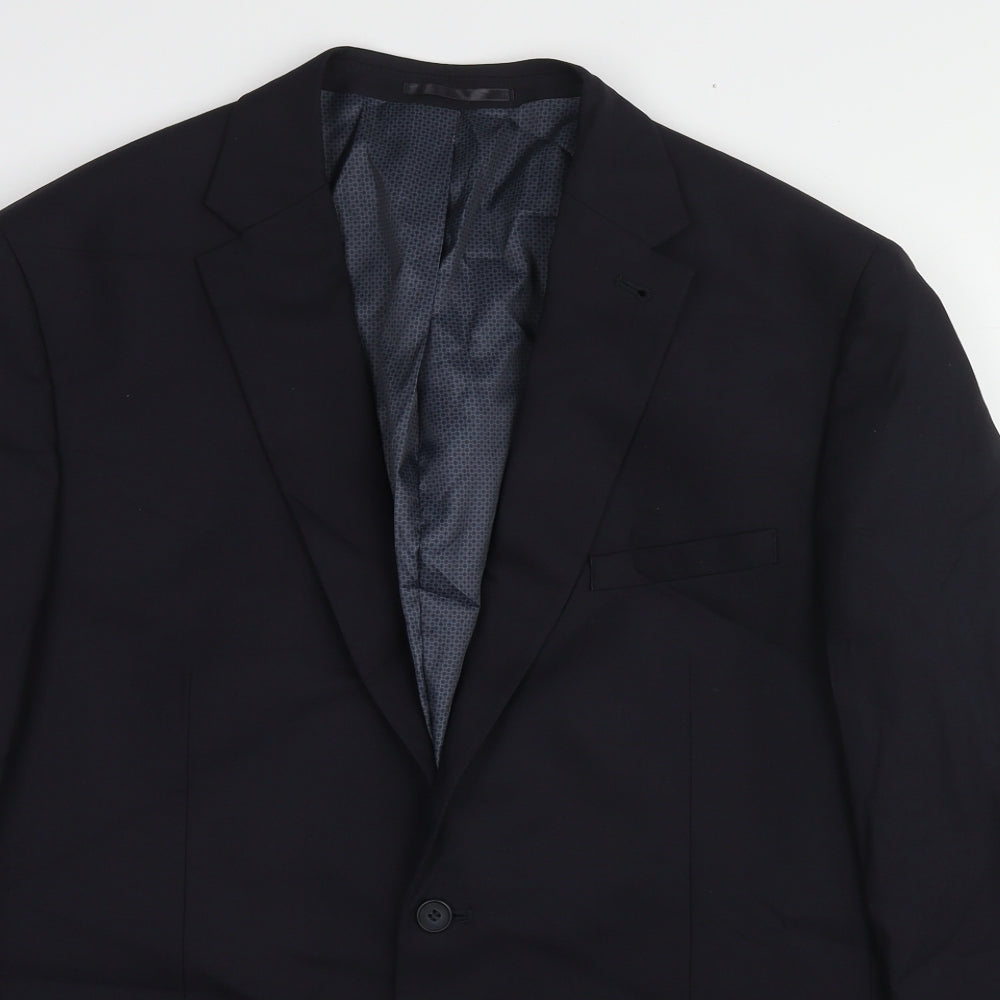 Brook Taverner Mens Black Polyester Jacket Suit Jacket Size 46 Regular