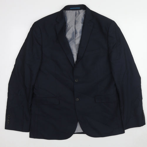 NEXT Mens Blue Polyester Jacket Suit Jacket Size 42 Regular