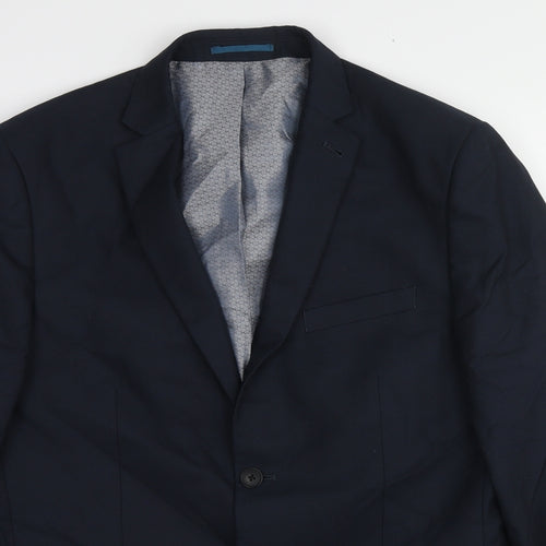 NEXT Mens Blue Polyester Jacket Suit Jacket Size 42 Regular