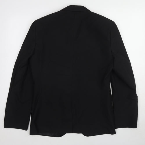 Marks and Spencer Mens Black Polyester Tuxedo Suit Jacket Size 40 Regular