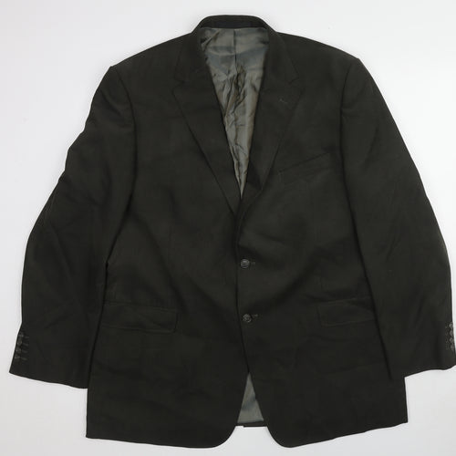 Marks and Spencer Mens Green Polyester Jacket Blazer Size 46 Regular