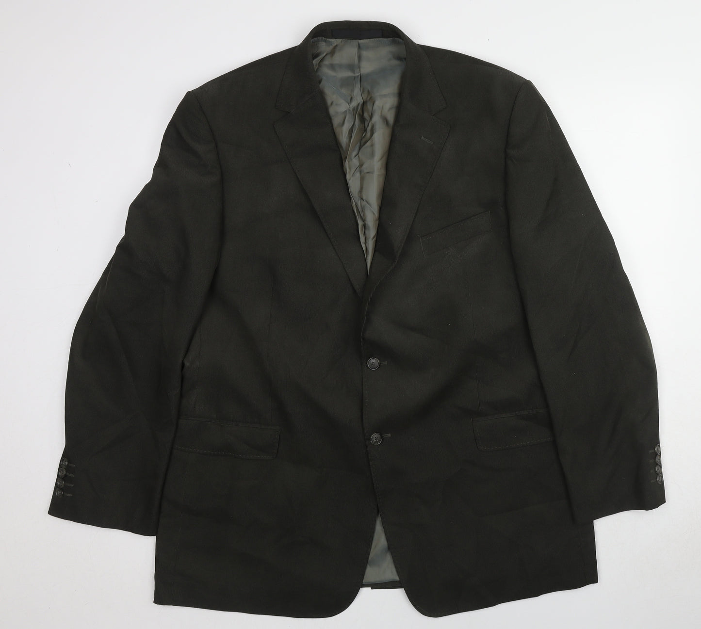 Marks and Spencer Mens Green Polyester Jacket Blazer Size 46 Regular