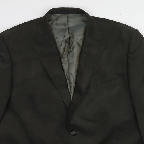 Marks and Spencer Mens Green Polyester Jacket Blazer Size 46 Regular