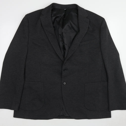 Marks and Spencer Mens Grey Polyamide Jacket Blazer Size 48 Regular