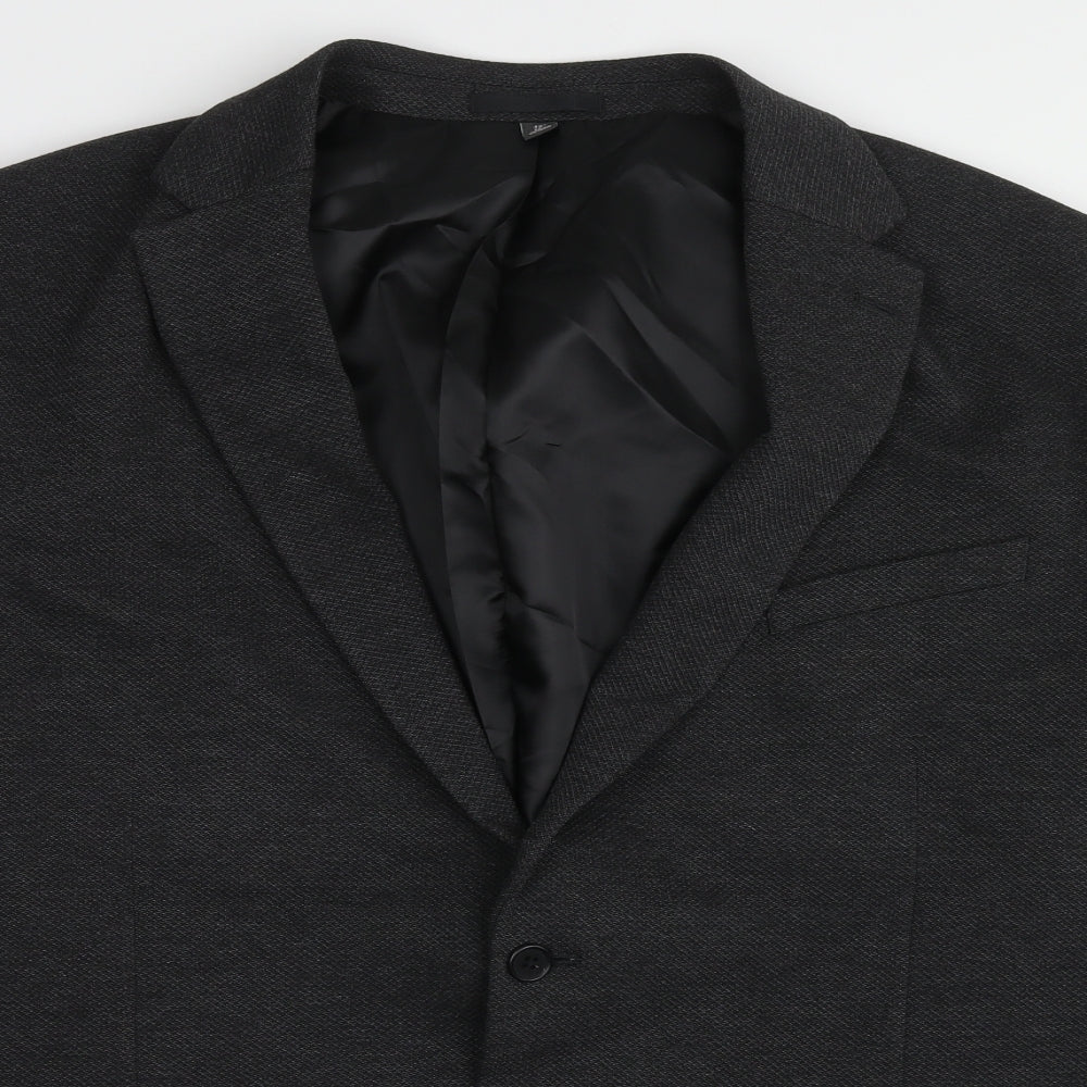 Marks and Spencer Mens Grey Polyamide Jacket Blazer Size 48 Regular