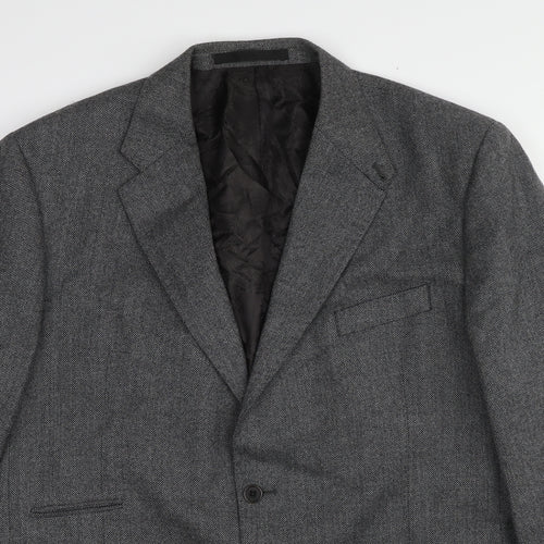 Marks and Spencer Mens Grey Wool Jacket Suit Jacket Size 46 Regular