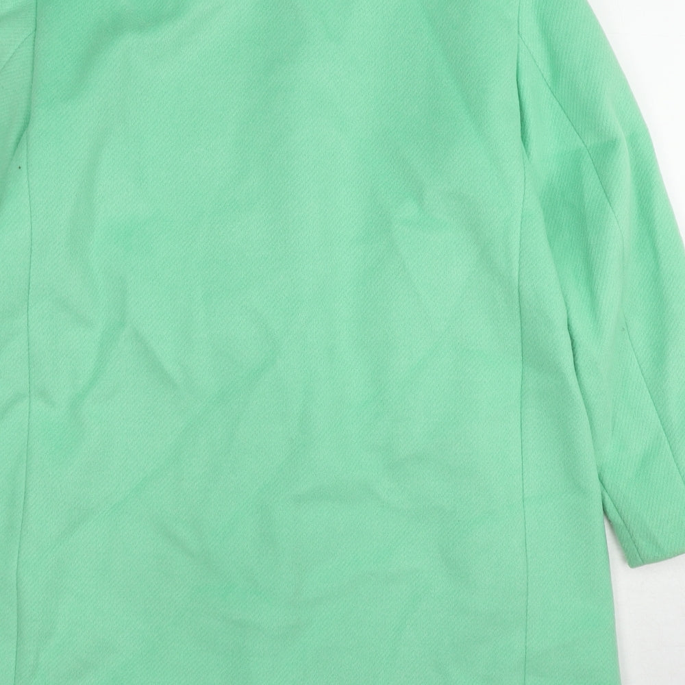 Marks and Spencer Womens Green Pea Coat Coat Size 16 Button