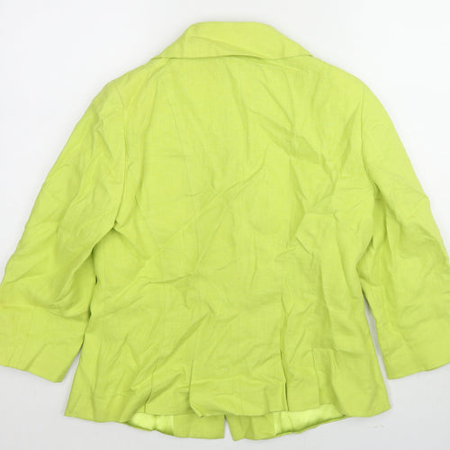 Planet Womens Green Jacket Blazer Size 12 Button