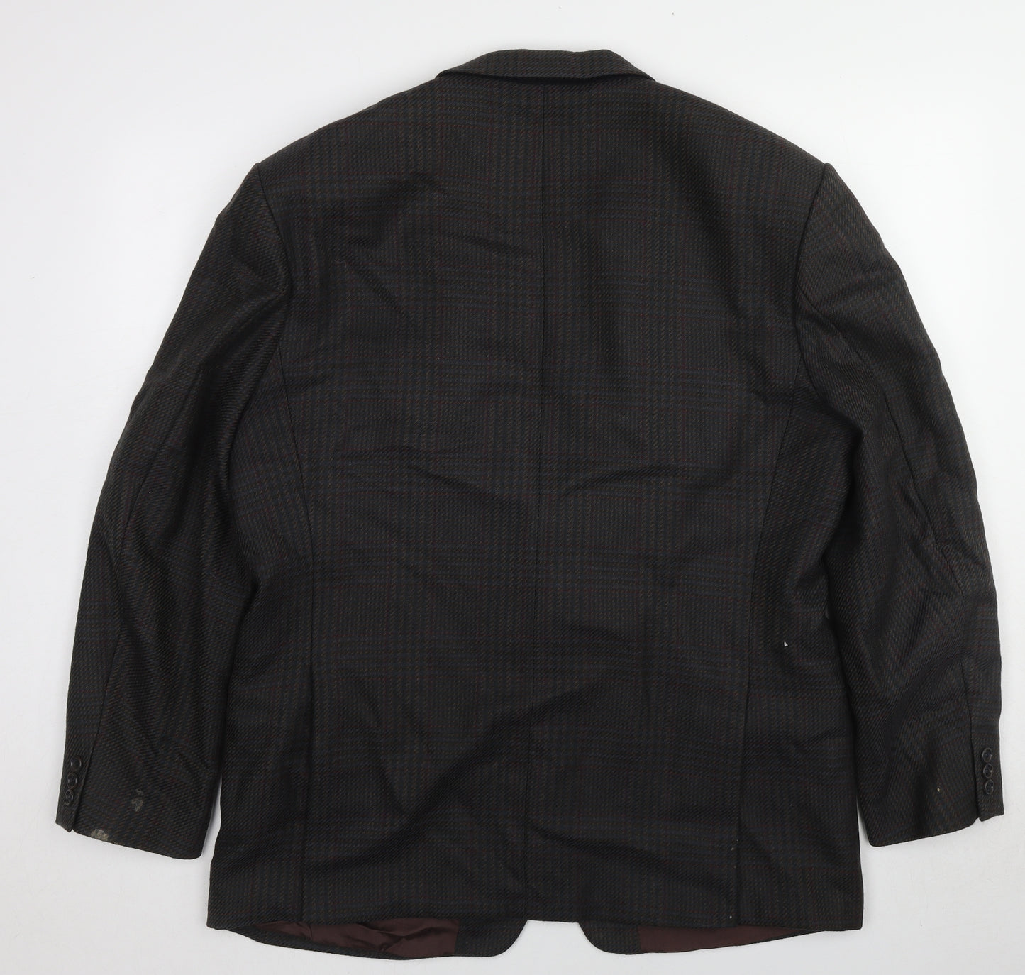 Westbury Mens Black Plaid Wool Jacket Suit Jacket Size 44 Regular