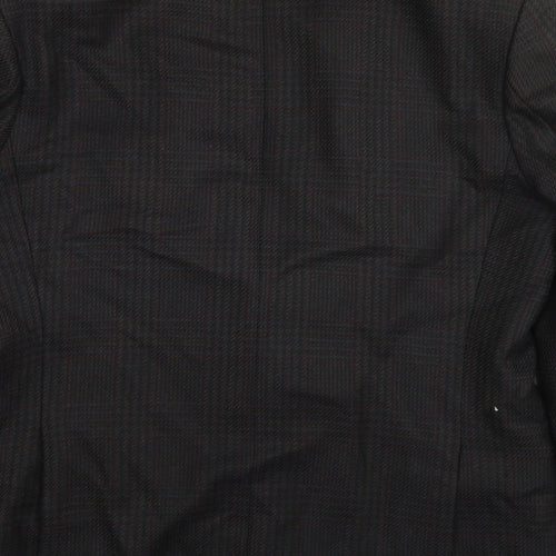 Westbury Mens Black Plaid Wool Jacket Suit Jacket Size 44 Regular