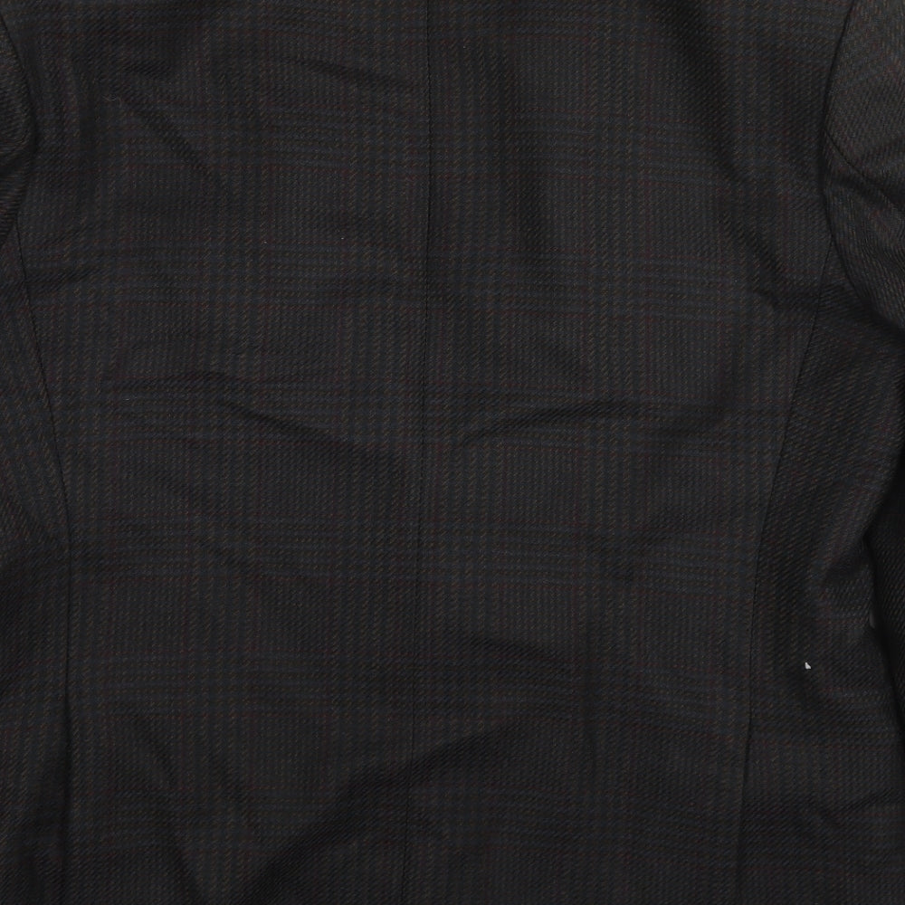 Westbury Mens Black Plaid Wool Jacket Suit Jacket Size 44 Regular