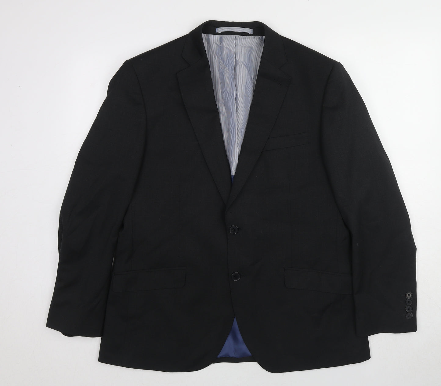 Marks and Spencer Mens Black Wool Jacket Suit Jacket Size 40 Regular