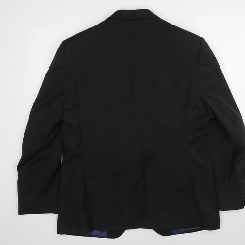 Marks and Spencer Mens Black Wool Jacket Suit Jacket Size 40 Regular