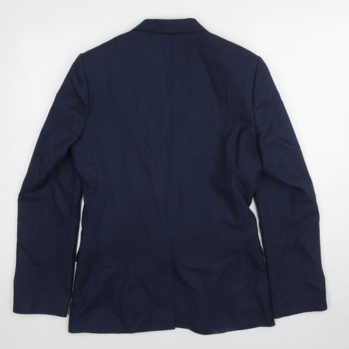River Island Mens Blue Polyester Jacket Suit Jacket Size 36 Regular