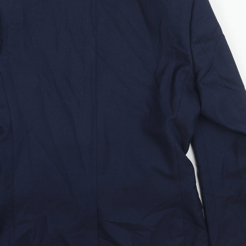 River Island Mens Blue Polyester Jacket Suit Jacket Size 36 Regular