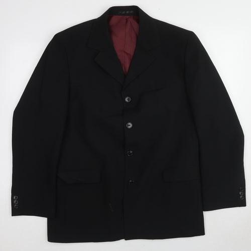 Douglas Of Sweden Mens Black Polyester Jacket Suit Jacket Size 40 Regular