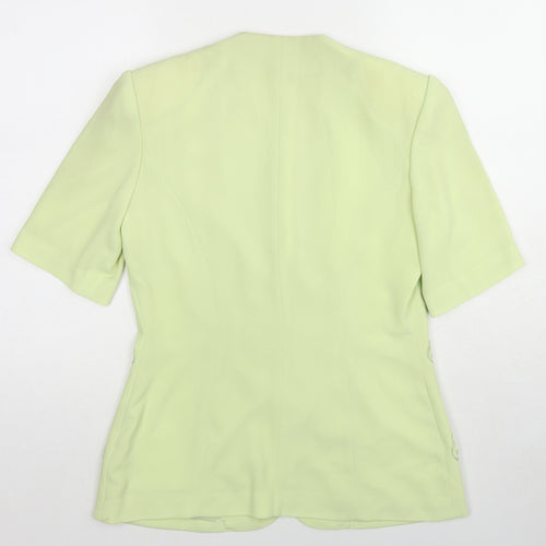 Gina Tricot Womens Green Jacket Blazer Size 10 Button