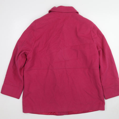 Marks and Spencer Womens Pink Jacket Size 18 Button