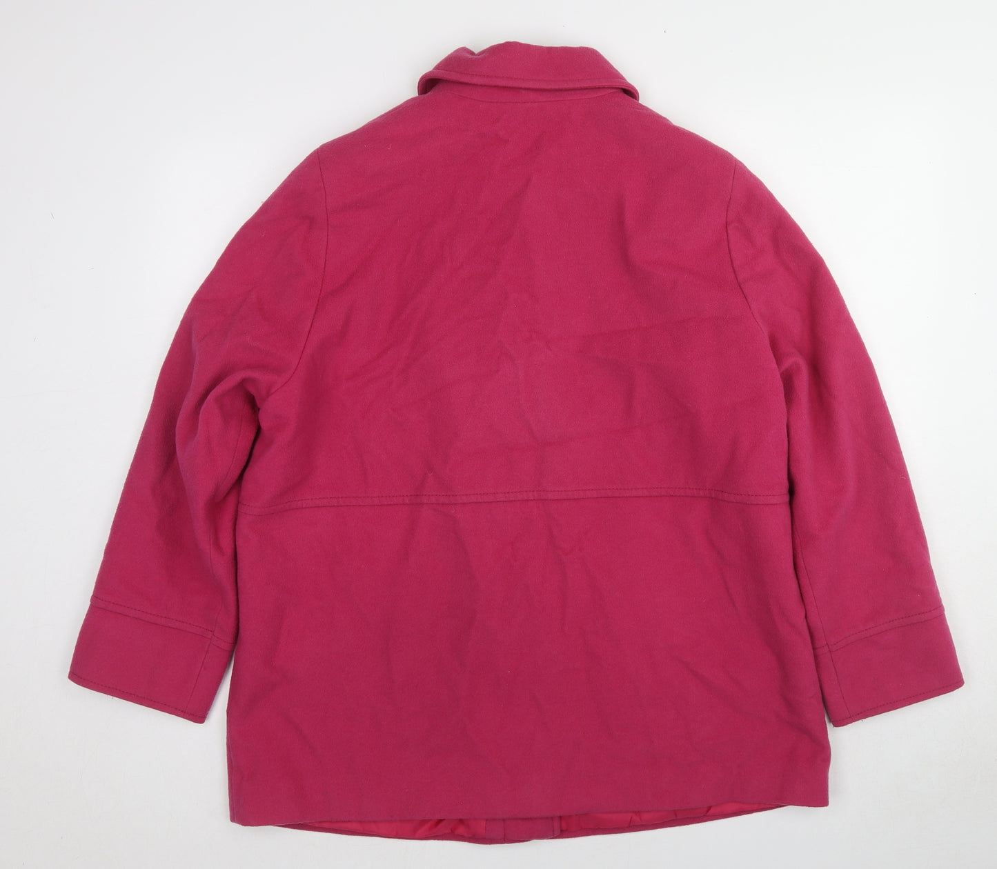 Marks and Spencer Womens Pink Jacket Size 18 Button