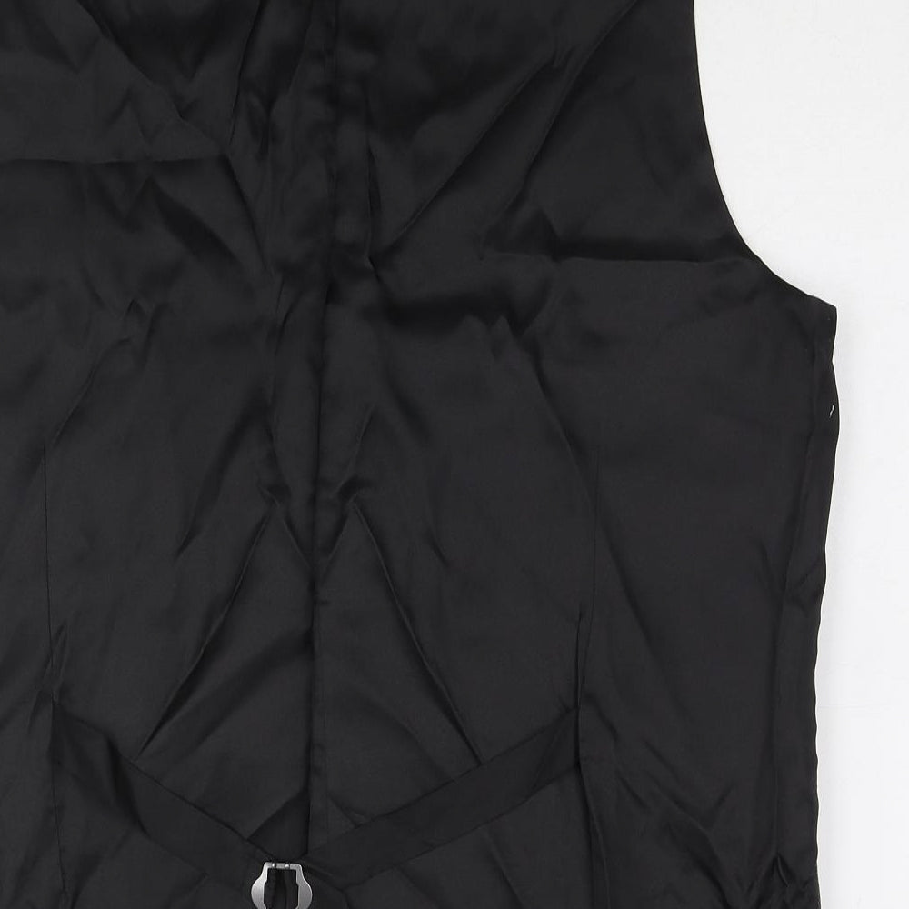 NEXT Mens Grey Plaid Polyester Jacket Suit Waistcoat Size 46 Regular