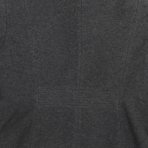 John Lewis Womens Grey Pea Coat Coat Size 14 Button