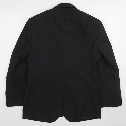 Marks and Spencer Mens Black Polyester Jacket Suit Jacket Size 38 Regular